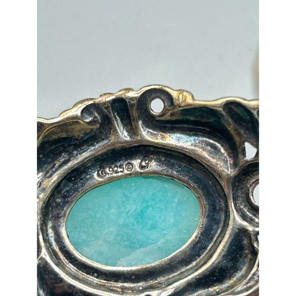 Carolyn Pollack Cuff Bracelet Relios Sterling Silver Bracelet Blue Larimar Stone - Picture 7 of 12